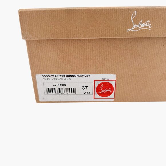Christian Louboutin Sosoxy Spike Donna Sneakers Size 37 US 7 Mesh High Top White - Picture 15 of 15